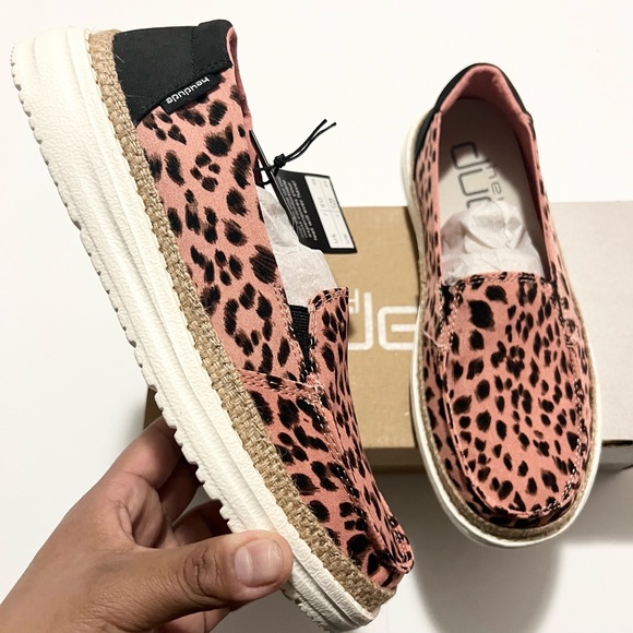 Hey Dude Shoes Hey Dude Leopard Rose Lena Slip On Shoes Poshmark
